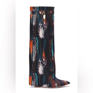 Cape Robbin Valeri-3 Padlock Detail Wedge Knee High Boots